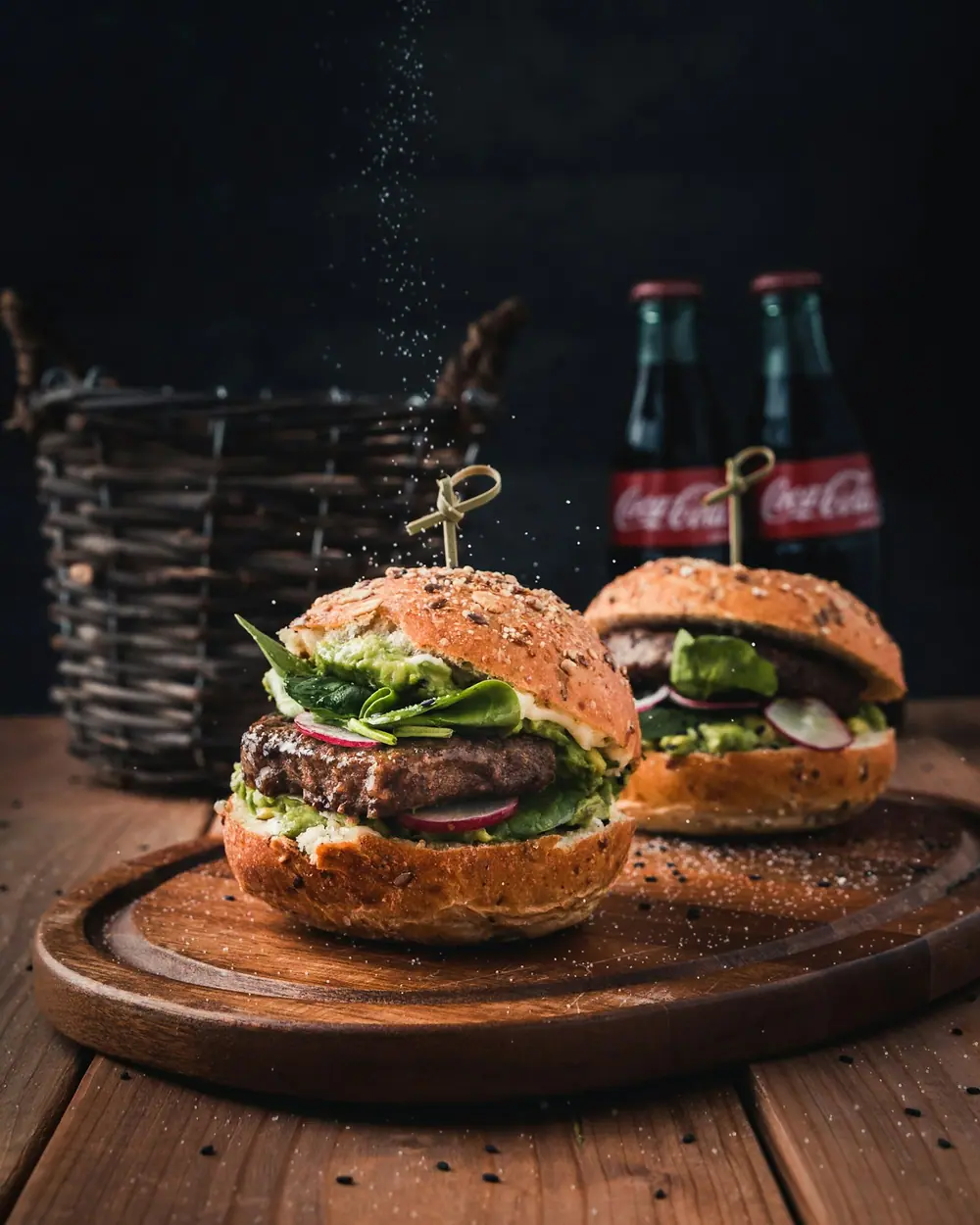 Hamburger da pub con contorni